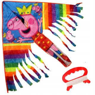 Pepa Pig - Kite Peppa XXL Veľký 150cm + Vožné zbrane