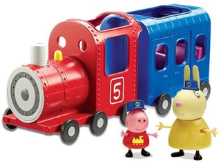 Pepa Pig - LBT Train Lady Rabbit Pras Peppa 30cm 2 Čísla