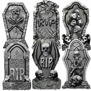 NÁHROBNÁ DEKORÁCIA LEBEČKA RIP LEBKA HALLOWEEN 6