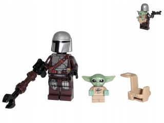 STAR WARS - Lego Star Wars - Mandalorian (Mando) + Baby Yoda!