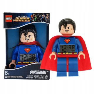 Superman - Lego Clock Budík Super Heroes Superman 9005701