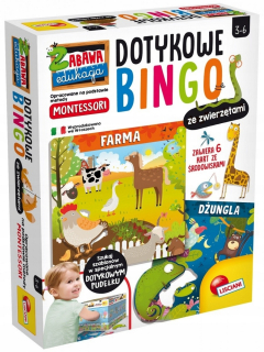 BING A PRIATELIA - Lisciani Bingo Montessori sa dotknite so zvieratami