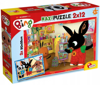 BING A PRIATELIA - Lisciani puzzle Bing 2x12 prvky v škole
