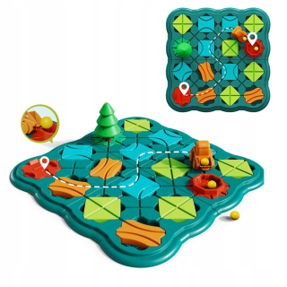 Puzzle hra malý bludisko s autom na skladovanie - 28 prvkov