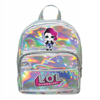 Detský batoh - Lol batoh malý striebro opalescent 23cm hlavné mesto