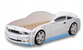 TRANSFORMERS - Detská postieľka LED LED osvetlenie biela
