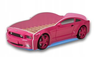 TRANSFORMERS - Detská postieľka LED LED Osvetlenie Ružové
