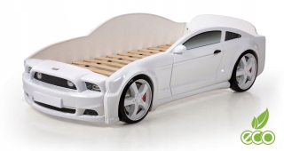 TRANSFORMERS - Detská postieľka - auto s matracom - biela