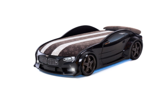 TRANSFORMERS - Baby Cot Car s čiernym / LED matrac