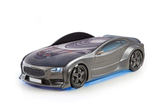 TRANSFORMERS - Baby Cot Car s grafitom / LED matrac