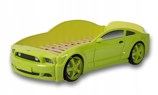 TRANSFORMERS - Detská postieľka - auto so zeleným matracom