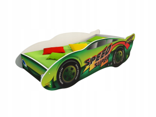 McQueen - Detská posteľ Malá Auto Zigzag Green