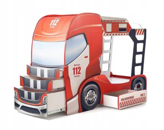 TRANSFORMERS - Bunkové lôžkové nákladné auto s skrinkou požiarnej brigády