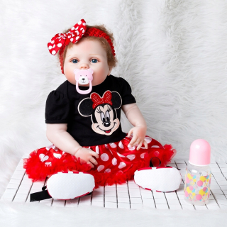 HELLO KITTY Bábika Bobas Reborn Girl Minnie Ahoj Kitty
