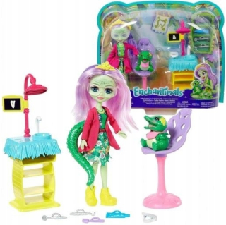 ENCHANTIMALS - Bábika enchantimals zubár aligátor krokodíl