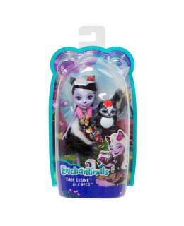ENCHANTIMALS - Bábika enchantimals sage skunk bábika + skunks fxm72