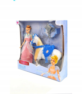 Popoluška - Bábika cinderella bajkowa s rozprávkovým hračkami