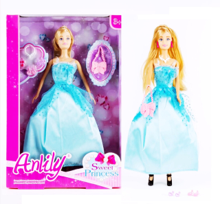 Elsa Frozen - Doll Princess Ball Gown + Barbie Card