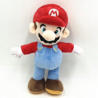 Super Mario - Bábika mario huba plyšová hračka červená m