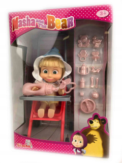 Máša a medveď - Bábika mashek s podobám Simba 12cm