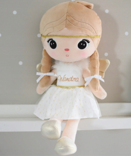 Látková bábika - Metoo Doll Angel 70 cm s názvom Dátum narodenia