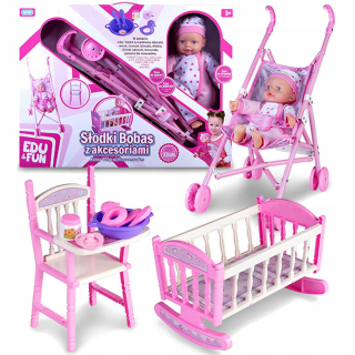 Baby Doll Bobas Detský kočík Dolls XXL