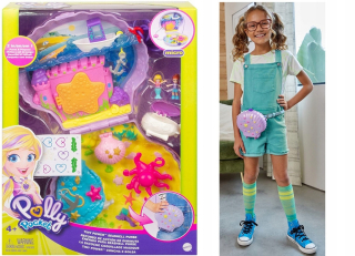 POLLY POCKET- Polly Pocket Doll Compact Handbag GNH11 Shell