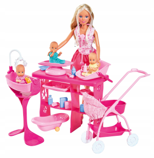 STEFFI bábika - Steffi bábika. Babysitter + 3 Bobasy 30 el. Simba