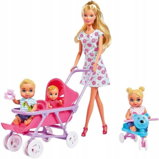 STEFFI bábika - Doll Steffi Detská izba Trolley Simba príslušenstvo