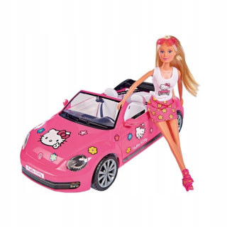 HELLO KITTY Steffi bábika v kabriolet hello kitty simba