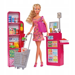 STEFFI bábika - Steffi bábika v supermarkete zvuk Simba Svetlo