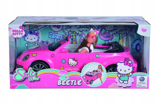 STEFFI bábika - Steffi bábika vo VW Beetle Cabriolet