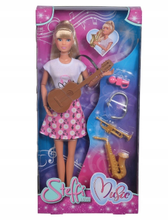 STEFFI bábika - Steffi bábika s gitarovými hudobnými nástrojmi