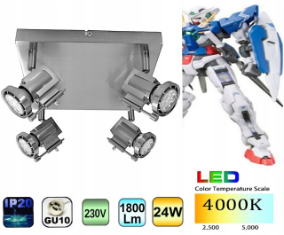 TRANSFORMERS - EXIA 14 Halogénová lampa + LED SMD 24W 4X GU10 4000K