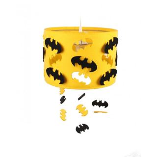 BATMAN -  Prívesok lampa batman žltá čierna plsť