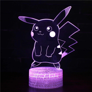 Pokémoni - Nočné svietidlo 3D Pikachu Pokemon 7 Farby
