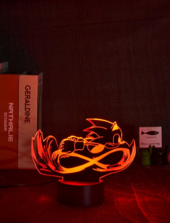 SONIC hračky - Nočné svietidlo 3D Sonic 16 RGB