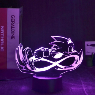SONIC hračky - Nočné svietidlo 3D Sonic 7 KOL