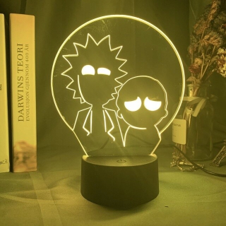 Rick and Morty - Nočné lampy Rick a Morty RGB 16 Farby + diaľkové ovládanie