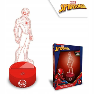 SPIDERMAN - Nočné svietidlo Kids Spiderman 3D svieti v 7 farbách