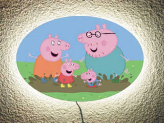 Pepa Pig - Nočné lampy Prasa PEPPA diaľkové ovládanie
