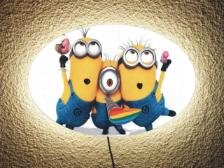 Mimoni - Nočné svietidlo na stene alebo stole diaľkového ovládača minion