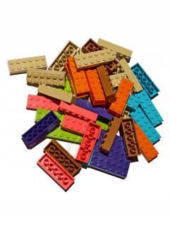 TEST NA ODSTRÁNENIE Lego 2x6 2456 mix farieb 45 ks [0,17kg] NOVINKA
