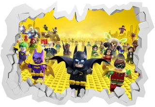 BATMAN -  Lego batman, plagát, 3D nálepka, 130x90cm