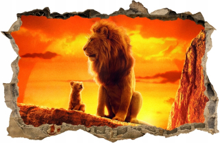 Lion King Lion King Nálepka na stenu (veľkosť 100 × 65 cm)