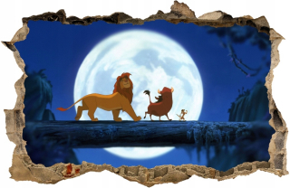 Leví kráľ - Lion King King Lion Sticker pre stenu 120x78 # 109