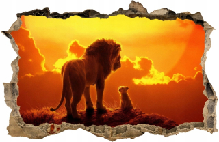 Lion King Lion King Nálepka na stenu (veľkosť 60 × 39 cm)