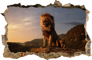 Lion King Lion King Nálepka na stenu (veľkosť 60 × 39 cm)