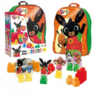 Detský batoh - Lisciani Rabbit Bing Bathpack Stavebné bloky