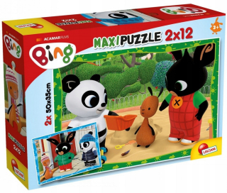 BING A PRIATELIA - Liscianii - Maxi 2 x 12 puzzle Bing prvky